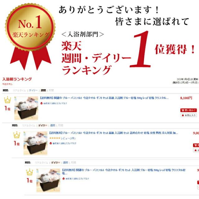 xmas飾り付 ブルー バスソルト ギフトセット クリスマス 高級 今治