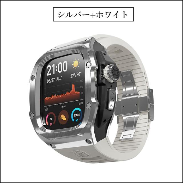 アップルウォッチ ケース一体型 バンド シリコン ステンレス アップルウォッチウルトラ バンド Apple Watch ultra3 バンド apple watch ultra バンド apple watch ultra ケース 一体型 全面保護 apple watch ultra バンド applewatch ultra2 バンド 贅沢 高品質 ビジネス_6