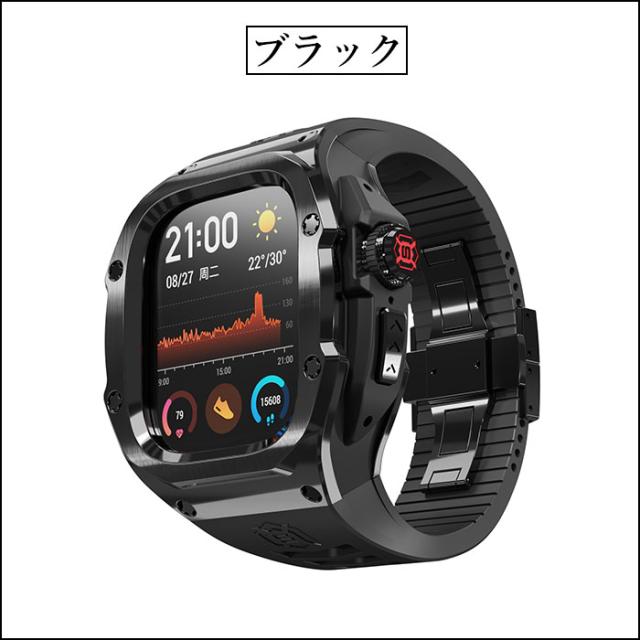 アップルウォッチ ケース一体型 バンド シリコン ステンレス アップルウォッチウルトラ バンド Apple Watch ultra3 バンド apple watch ultra バンド apple watch ultra ケース 一体型 全面保護 apple watch ultra バンド applewatch ultra2 バンド 贅沢 高品質 ビジネス_7