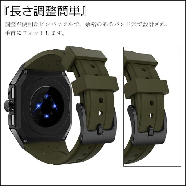 アップルウォッチ バンド カバー 腕時計 ケース apple watch series 8 カバー apple watch 45mm バンド 高級感 apple watch 8ケース apple watch series 7 ケース 45mm Apple Watch 44mm バンド 一体型 ケース Apple Watch Series 8 7 se 6 5 4 おしゃれ レディース メンズ_2