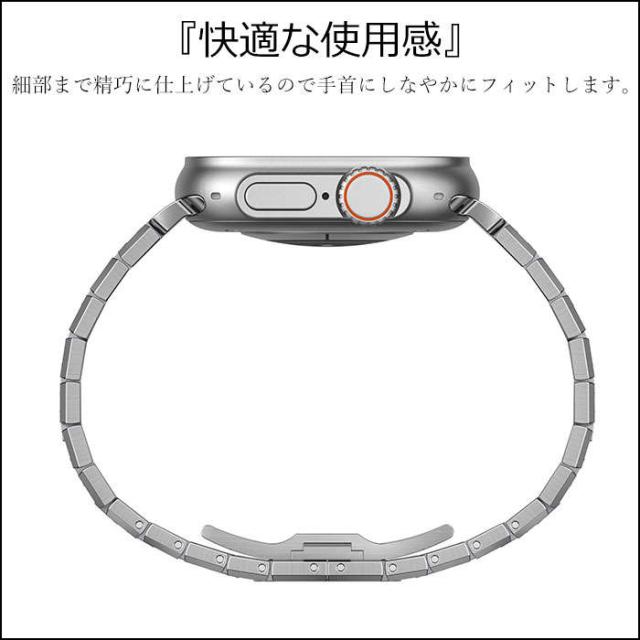 アップルウォッチウルトラ バンド apple watch ultra バンド 49mm Apple Watch 11 46mm バンド apple watch se 第2世代 apple watch series 7 45mm バンド apple watch series 11 10 9 8 7 6 5 4 3 2 1 42mm 44mm 腕時計 ベルト メンズ 贅沢 上品 シンプル 高品質 高級 人気_3