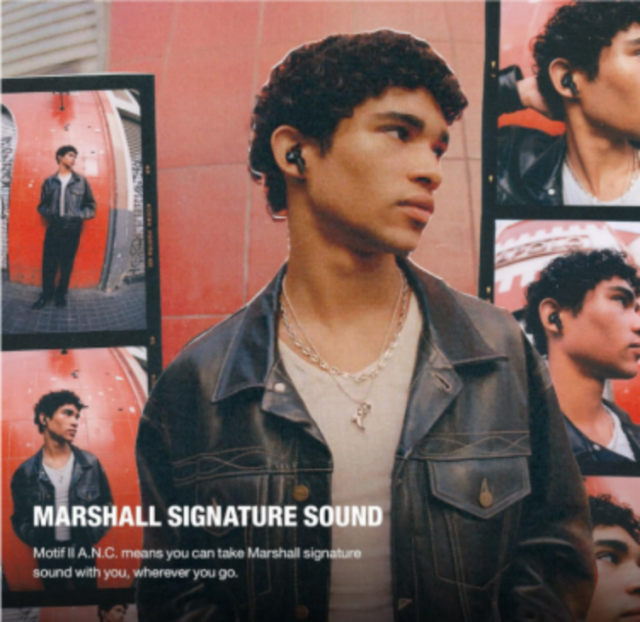 Marshall ノイズキャンセリング完全ワイヤレスイヤホン Motif ？ A.N.C. ブラック 連続再生30時間/Qi充電対応/通話対応_1