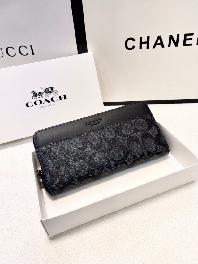 新品未使用 コーチ メンズ 長財布 ラウンド ブラック シグネチャー コーチ COACH 長財布 ラウンドファスナー シグネチャー メンズ ユニ