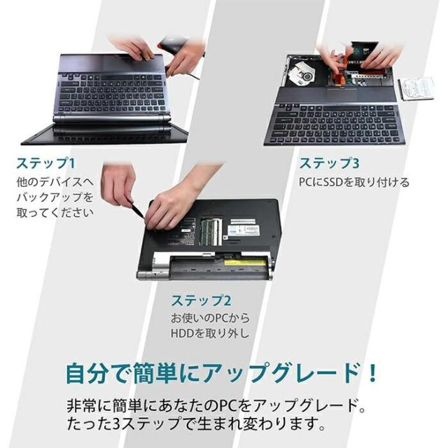シリコンパワー SSD 4TB 3D NAND採用 SATA3 6Gbps 2.5インチ 7mm SATA III sata A55 4テラ 4T パソコン 高速 化 データ転送 高速 耐衝撃 大容量 耐久性 ssd内蔵 内蔵型ssd ssd ノートパソコン用 ノートpc デスクトップ 換装 SP004TBSS3A55S25_7