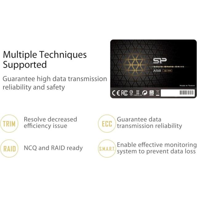 シリコンパワー SSD 4TB 3D NAND採用 SATA3 6Gbps 2.5インチ 7mm ブーストSATA III sata A58 4テラ 4T パソコン 高速 化 データ転送 高速 耐衝撃 大容量 耐久性 ssd内蔵 内蔵型ssd ssd ノートパソコン用 ノートpc SLCキャッシュパフォーマンス SP004TBSS3A58A25_4