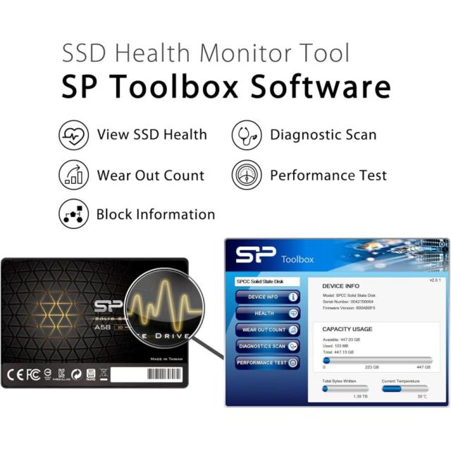 シリコンパワー SSD 4TB 3D NAND採用 SATA3 6Gbps 2.5インチ 7mm ブーストSATA III sata A58 4テラ 4T パソコン 高速 化 データ転送 高速 耐衝撃 大容量 耐久性 ssd内蔵 内蔵型ssd ssd ノートパソコン用 ノートpc SLCキャッシュパフォーマンス SP004TBSS3A58A25_5