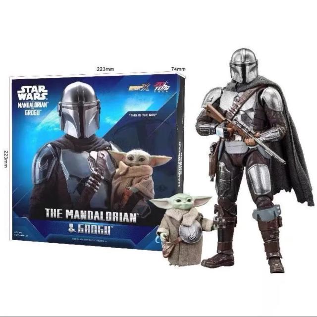 海外限定 スターウォーズ マンダロリアン&amp;グローグー セット アクションフィギュア 中動玩具 正規品 STAR WARS
