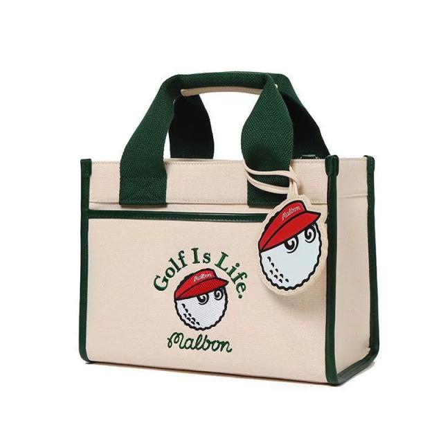 【MBBB02】カートバッグ　ブラック　マルボンゴルフ MALBON GOLF ブラック ベージュ色