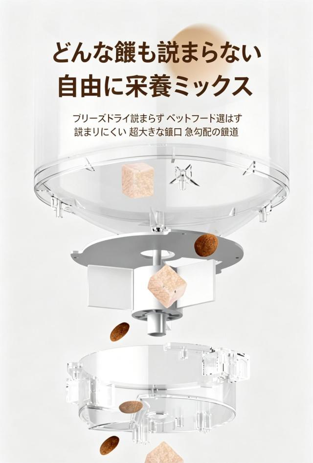 【ポイント高倍率】自動給餌器 猫 犬 カメラ付き WiFi 必要 スマホ連携 4L 大容量 1 日 8 食 タイマー機能 遠隔監視 2WAY 給電 詰まり防止 防湿 お手入れ簡単 日本語説明書付き SP03_5