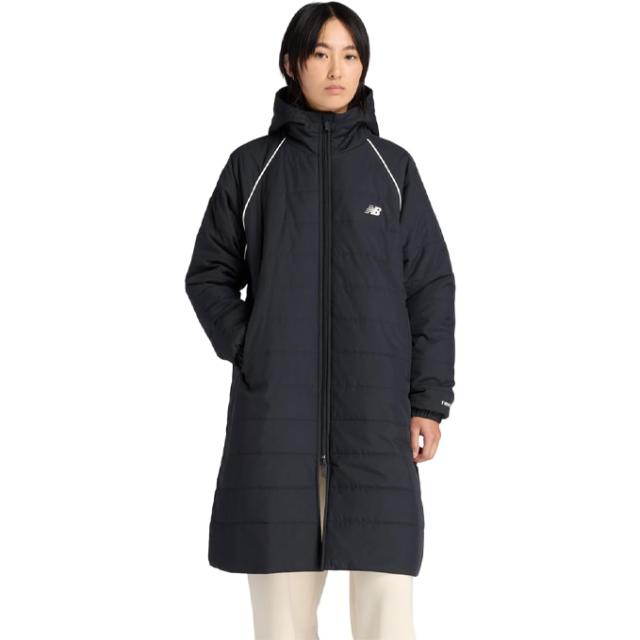 ニューバランス new balance AWJ53173 BK(ブラック) レディース パデッドロングレングスジャケット コート 中綿 女性 婦人 ロゴ アパレル NB 2025秋冬