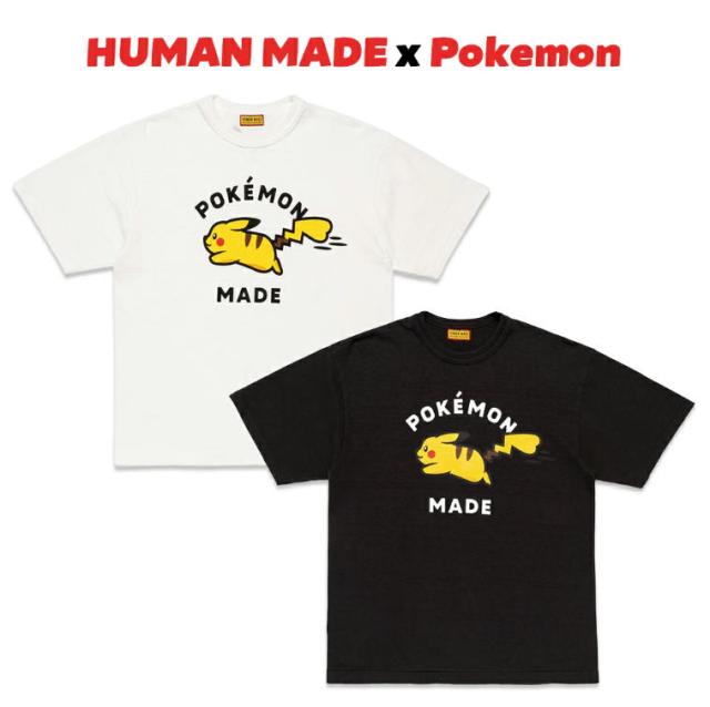 新品【P10倍】990ポイント／ HUMAN MADE Pokemon Made Graphic T-Shirt #1 Pikachu ヒューマンメイド ポケモンメイド グラフィックTシャツ  ピカチュウ ブラック ホワイト 男女兼用