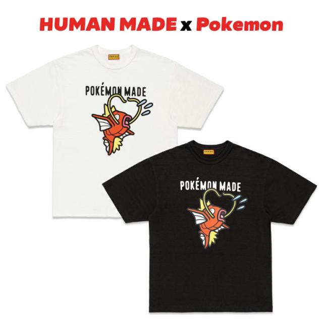 新品【P10倍】990ポイント／ HUMAN MADE Pokemon Made Graphic T-Shirt #3 Koikingヒューマンメイド ポケモンメイド グラフィックTシャツ #3 コイキング ブラック ホワイト 男女兼用