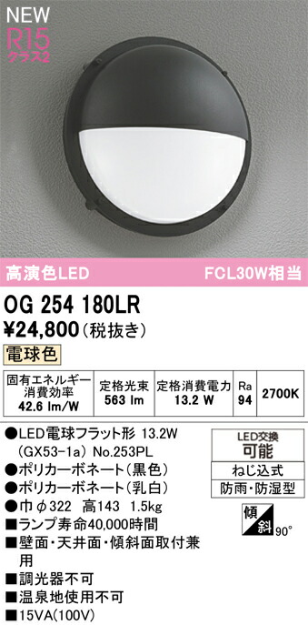 OG254180LR ﾗﾝﾌﾟ別梱包