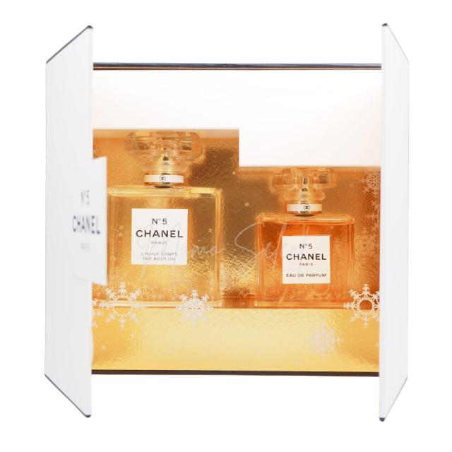 【限定】CHANEL  シャネル N°５ デュオ コフレ N°5 オードゥ パルファム 50ml  Ｎo５ ザ ボディ オイル 100ml【メール便NG】[並行輸入品]	コフレ / ギフトセット / プレゼント / 贈り物 / ギフト