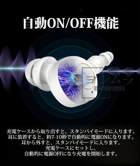 【品質保証】集音器 耳穴式 高齢者 使いやすい USB充電 両耳 イヤホン型 高齢者集音器 音声拡聴器 4段階音量調整 イヤホンタイプ左右両用耳 小柄 軽量 フィット感良い 母の日 父の日 プレゼントに 長時間 使用可能 人気 おしゃれ 収納するだけで充電出来る専用ケース付_6