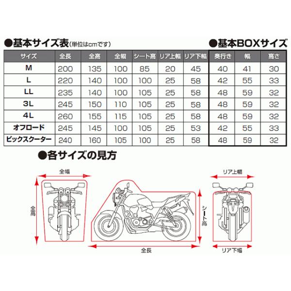 DAYTONA(デイトナ) バイクカバー ボディーカバー (Mサイズ)(97940)ブラックカバー ウォーターレジスタント ライト 盗難防止_4