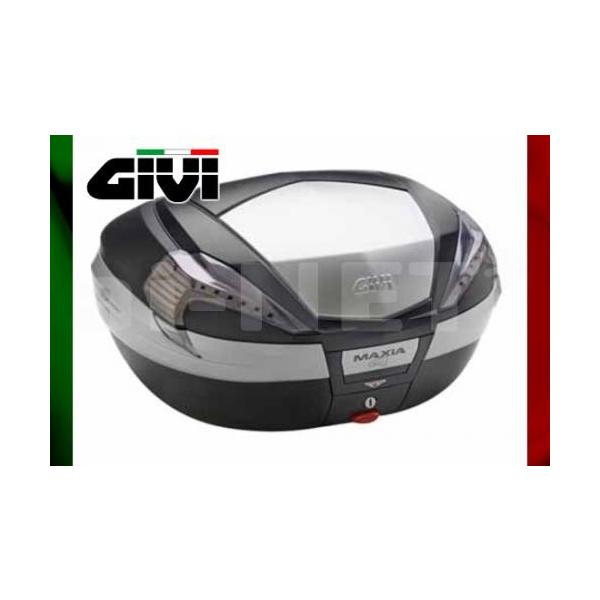 送料無料 GIVI(ジビ) V56NT MAXIA4シリーズ 未塗装ブラック TECHスモークレンズ(アルミパネル)(92361) リアボックス バイク用 ボックス モノキーケース