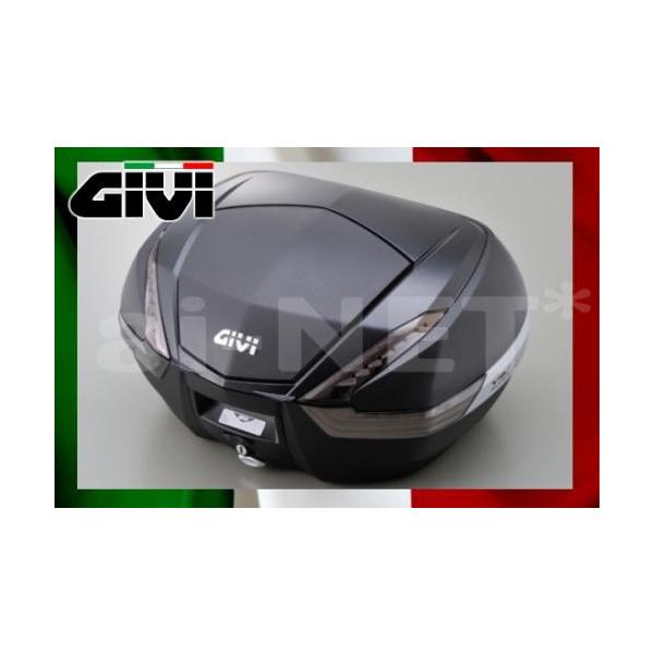 送料無料 GIVI ジビ リアボックス バイク用 ボックス モノキーケース V47NNT TECH スモークレンズ 未塗装ブラック(カーボン調) 92472