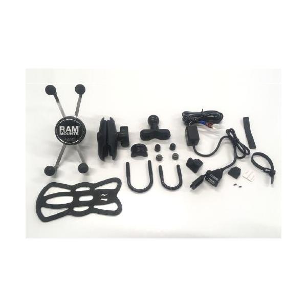 RAM MOUNTS（ラムマウント) Xグリップ＆U字クランプ USBジャックセット