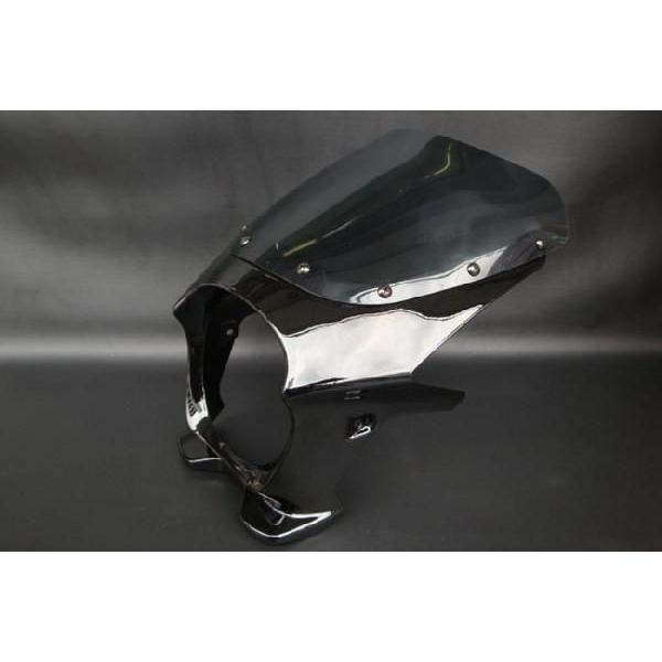 (YBR250) ビキニカウル 黒/ブラック (エアロスクリーン) 180パイ 汎用 13,802円