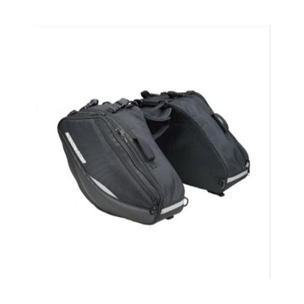送料無料 ラフ＆ロード テールフィンサイドバッグワイド RR9115 ブラック 容量38L