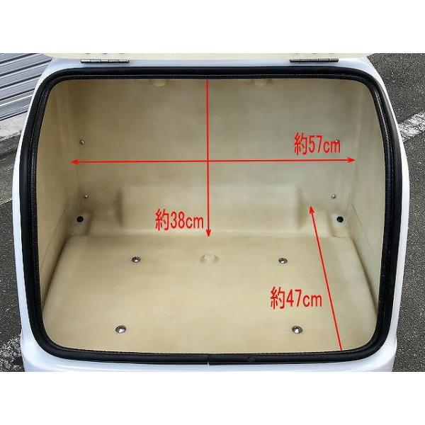 送料無料 ジャイロキャノピー用 純正風 トランクタイプ リアボックス 白 ta02 ta03 リヤボックス トップケース FRP 白ゲル 軽量 鍵付 国内生産_3