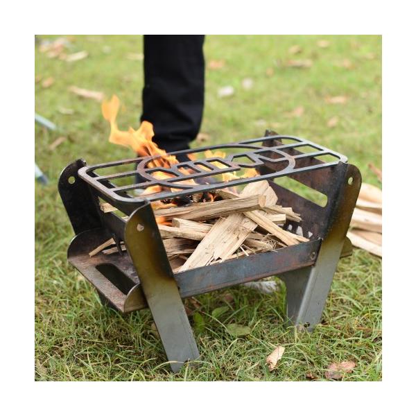 ヨカ 焚き火台 クッキングファイアーピット COOKING FIRE PIT 本体、グリル、麻袋セット YOKA004 日本製 YOKA⁄ヨカ 焚き火台 COOKING FIRE PIT SOLO+グリルセット