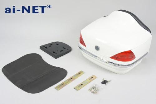 1ヶ月保証付 リアボックス トップケース ベンツ風 CB1300SF スーパーフォア リアボックス アタッチメント付 汎用品 ホワイト 白_2