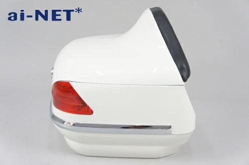 1ヶ月保証付 リアボックス トップケース ベンツ風 ドラッグスター1100 リアボックス アタッチメント付 汎用品 ホワイト 白_1
