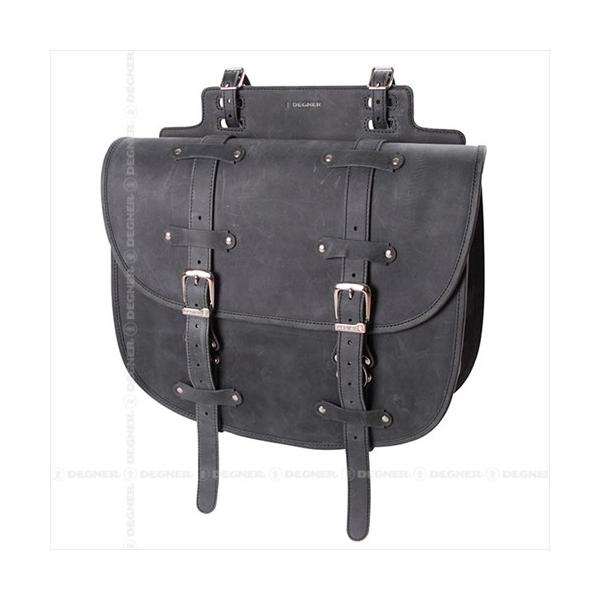 DEGNER デグナー SB-64IN レザーサドルバッグ ブラック 20L