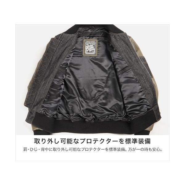 DEGNER デグナー19WJ-18 レザーデニムコンビジャケット ブラック 