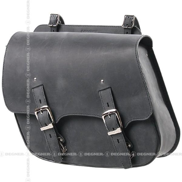 DEGNER デグナー SB-60IN レザーサドルバッグ ブラック 12L