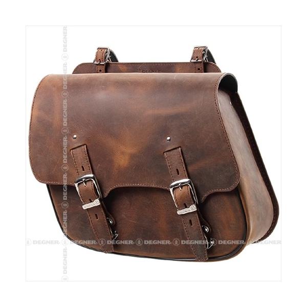DEGNER デグナー SB-60IN レザーサドルバッグ ブラウン 12L