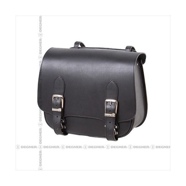 納期未定 入荷後発送 DEGNER デグナー SB-76 レザーサドルバッグ ブラック 9L