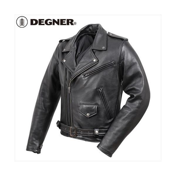 DEGNER デグナー19WJ-15 カウレザーダブルジャケット ブラック サイズS