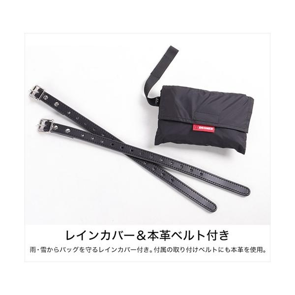 DEGNER デグナー SB-80 レザーサドルバッグ ブラックキャメル 12L_5