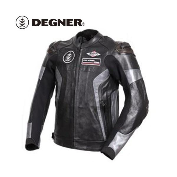 DEGNER デグナー 19WJ-19 レザーレーシングジャケット ブラックガンメタ サイズL 32,175円