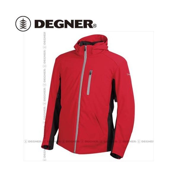 送料無料 DEGNER デグナー 17WJ-11 ソフトシェルジャケット レッド サイズXL