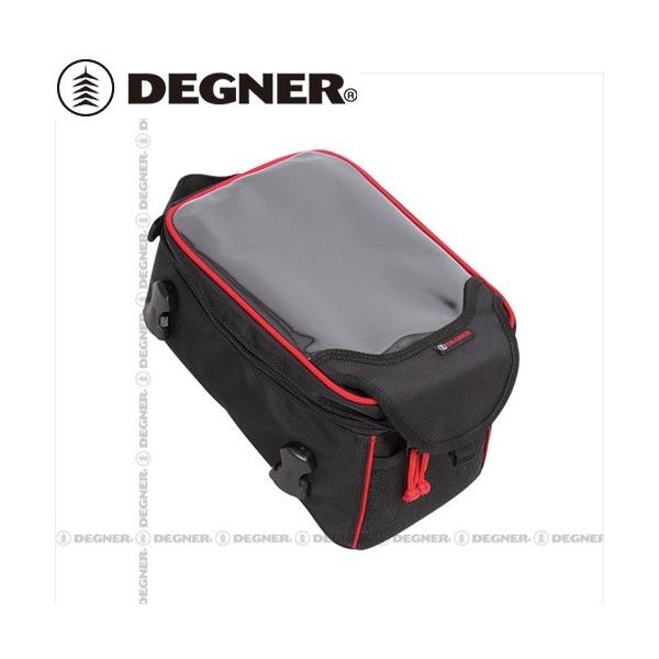 DEGNER デグナー NB-147 ベルト式タンクバッグ レッドパイピング 5L
