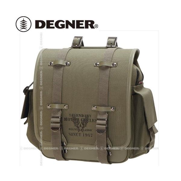 送料無料 DEGNER デグナー NB-131 ミリタリーテイスト ナイロンサドルバッグ カーキ 8L