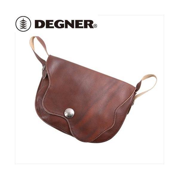DEGNER デグナー W-104 レザーサブポケットベルトバッグ ブラウン