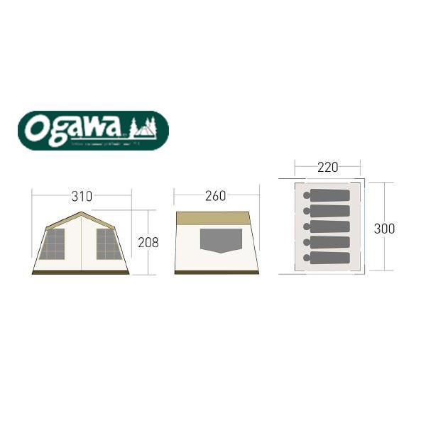 ogawa キャンパルジャパン オーナーロッジ タイプ52R T/C 2253 大型