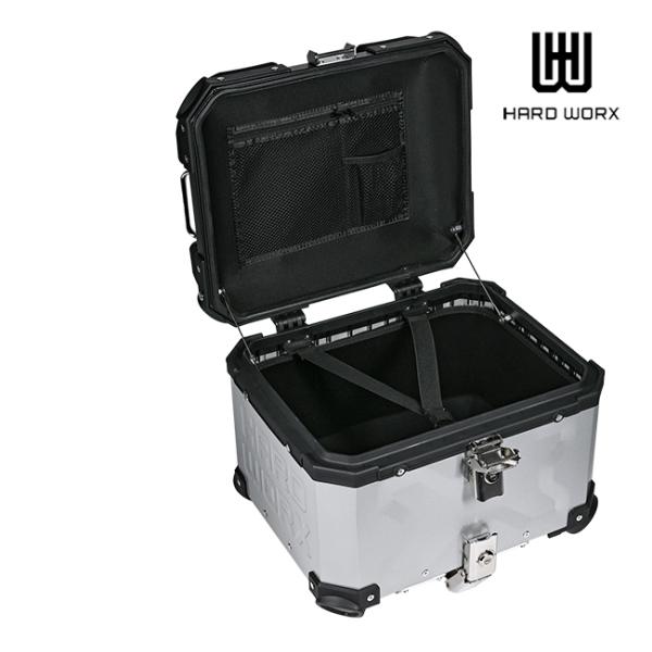 HARD WORX トップケース HXNE45S 45L 78307 ハードワークス 45リットル シルバー バイク用 パニアケース リアボックス ツーリング 防犯(SA) デフスタンダード