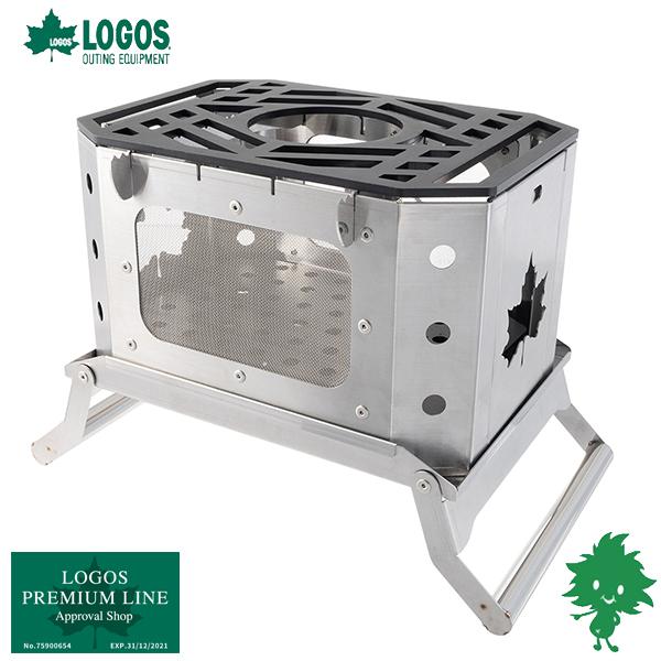 LOGOS ロゴス LOGOS グレートたき火グリル 81064090 BBQ BOX型焚火台 キャンプ アウトドア コンパクト 収納バッグ付き_1
