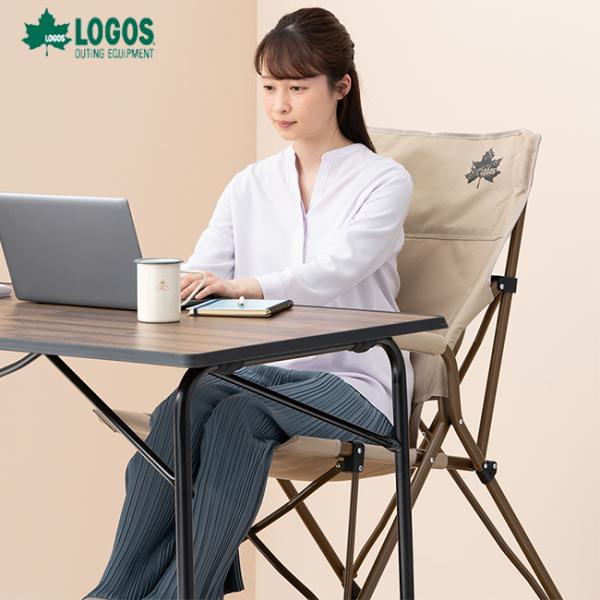 在庫有 LOGOS/ロゴス Tradcanvas ワークバックチェア 73173168 バックホールドチェア キャンプアウトドア テレワーク スリム収納 収納バッグ付き
