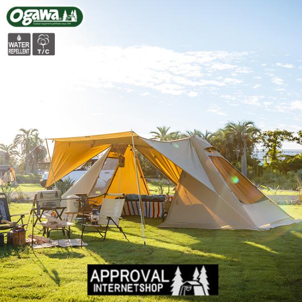 送料無料 小川キャンパル/キャンパルジャパン Twin Cresta/ツインクレスタ T/C 3348 リビングシェルター キャンプ用テント 小川 オガワテント アウトドア