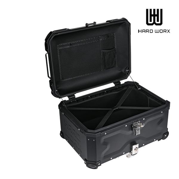 6月上旬入荷予定 HARD WORX トップケース HX65B 65L ハードワークス 79937 65リットル ブラック アルミ ボックス インナー付 パニアケース リアボックス デフスタンダード