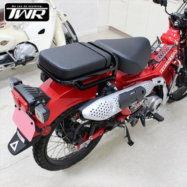TWR製 HONDA ハンターカブCT125用 タンデムベルト付リアシート スモールリアキャリア専用 タンデムシート BP-B0260 カスタムシート