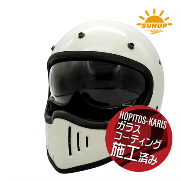 在庫有 サンアップ/SUNUP THE BLASTER PILOT M ブラスターパイロット インナーサンバイザー フルフェイス オフホワイト SM-001 白 Mサイズ