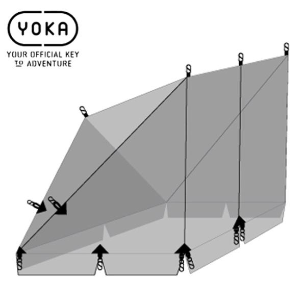 YOKA(ヨカ) YOKA CABIN 蚊帳 蚊除け 防虫ネット テントアクセサリー キャンプアウトドア 収納袋付き ヨカ キャビン テント スクリーン_1